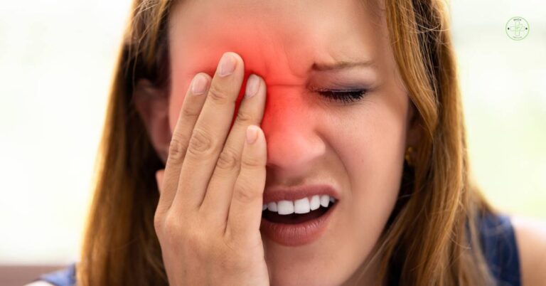 11 Hlavních Příčin Bolestí Oka & Jak Se Bolesti Jednoduše můžeta zbavit! 3 a person holding their eye area in discomfort, showing signs of eye strain or irritation, possibly related to suchost očí