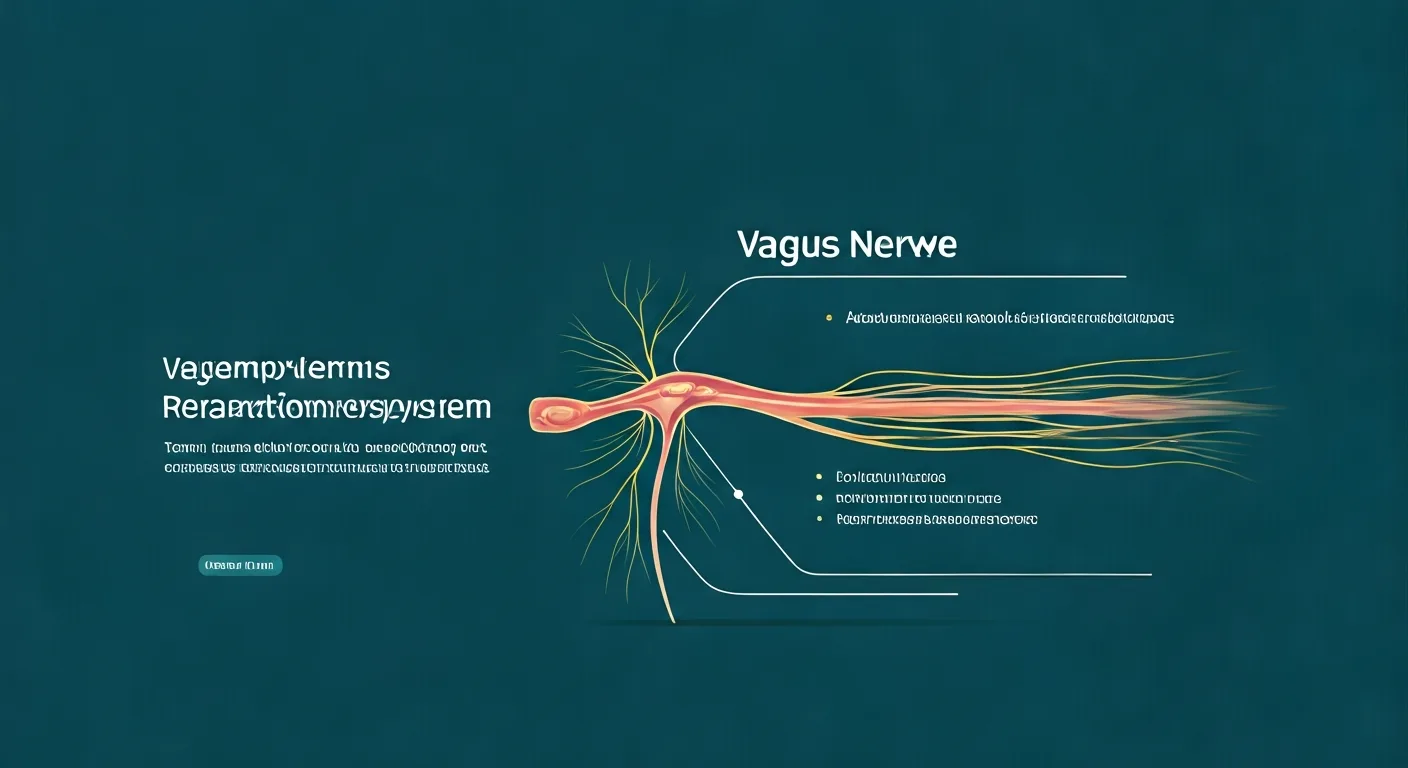 Anatomické schéma aktivace bloudivého nervu a parasympatiku pomocí relaxačních technik